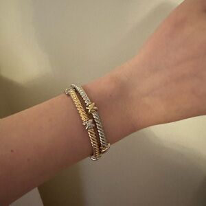 Two tone elastic bracelets